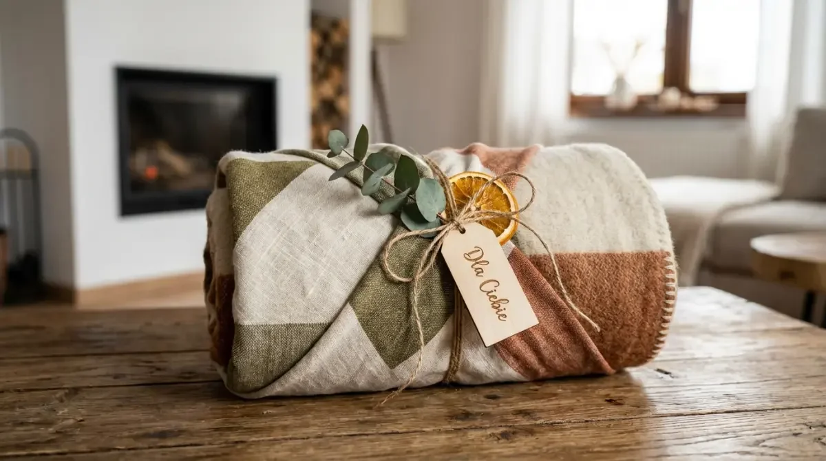 jak ładnie zapakować koc na prezent